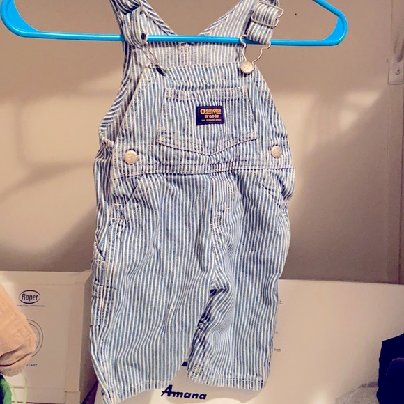 Boys toddler striped overalls